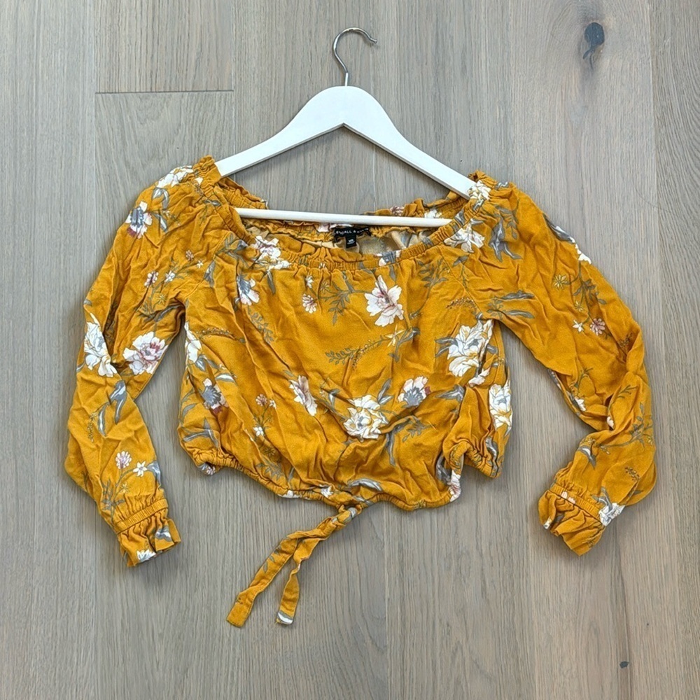 Kendall & Kylie Floral Off Shoulder Top XS